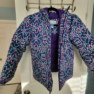 Columbia Kids Purple Patterned Puffer Jacket